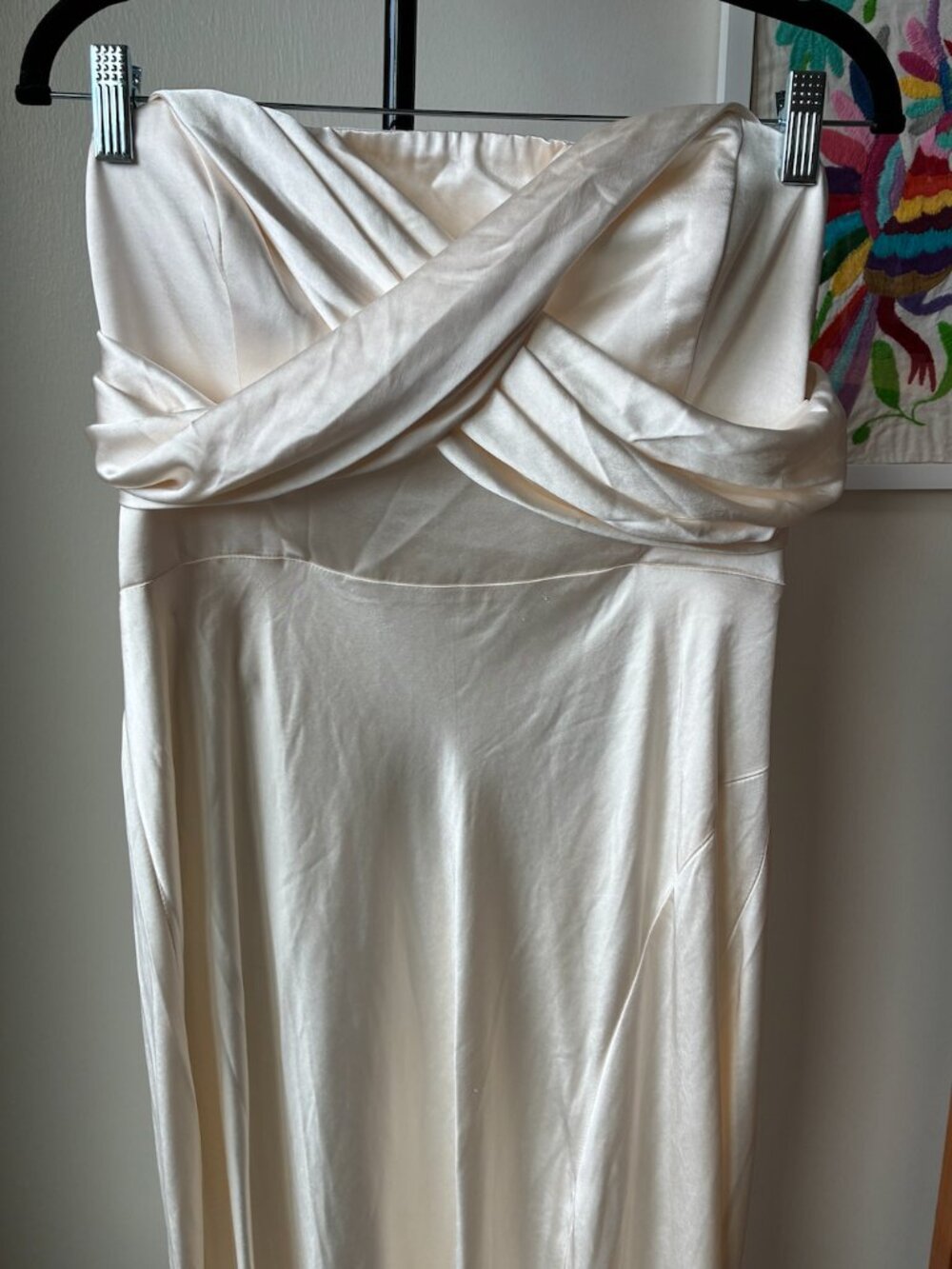 Selfie Leslie NWT Yvette Wrap Neckline Midi Dress in Oyster - XXL - Picture 7 of 16